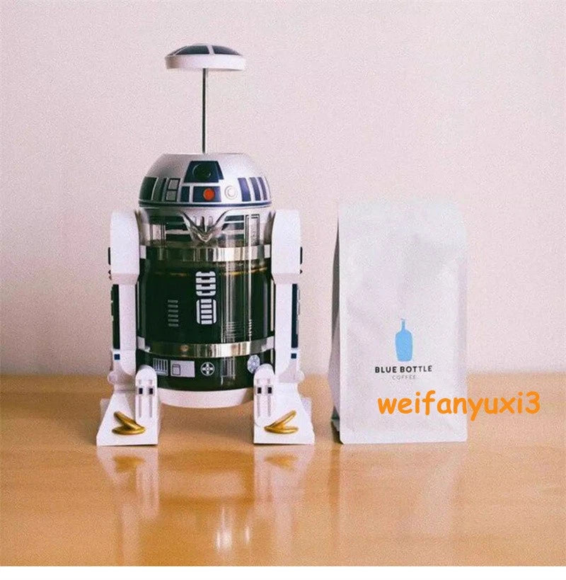 Star Wars R2-D2 Robot Manual Coffee Maker Home French Pressed coffee Machine 07FC0E-D4 - KOEEK