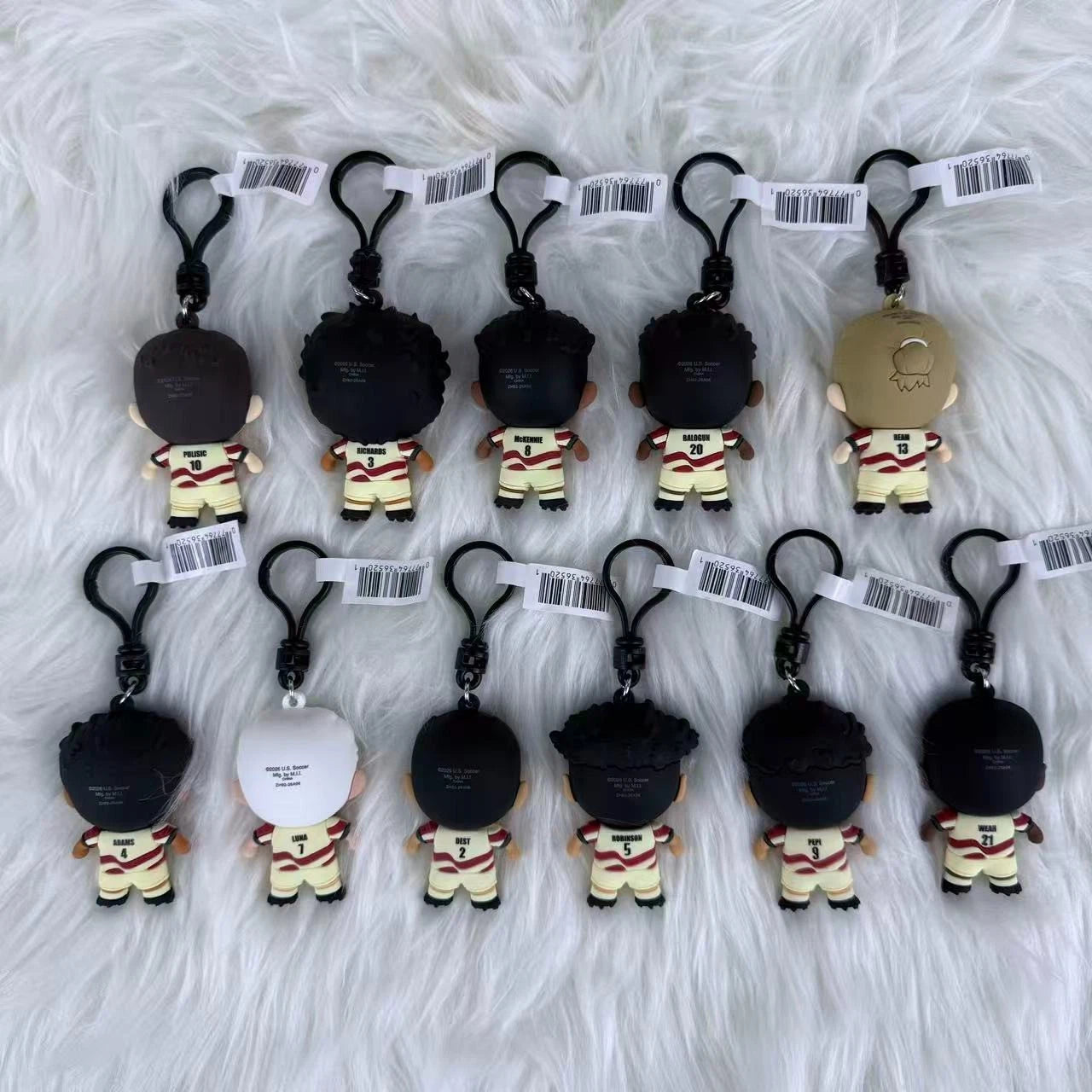 2026 USMNT Soccer Team 3D Vinyl Collectible Bag Clip Keychain  Complete 11 PCS 07FC0E-D4 - KOEEK