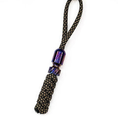 TITNAER EDC Titanium Timascus Key Knife Parachute Cord Bead Pendant Lanyard 07FC0E-D4 - KOEEK