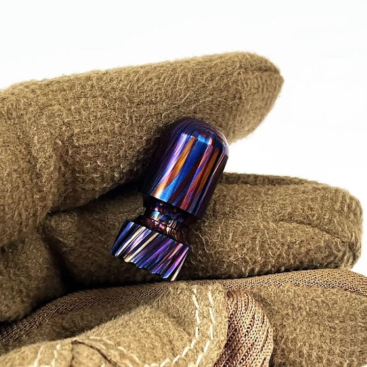 TITNAER EDC Titanium Timascus Key Knife Parachute Cord Bead Pendant Lanyard 07FC0E-D4 - KOEEK