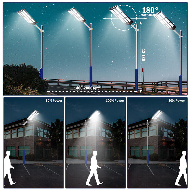 ny Udendørs Solar Street Light Bevægelsessensor Lampe Kommerciel Dusk To Dawn Road Lamp