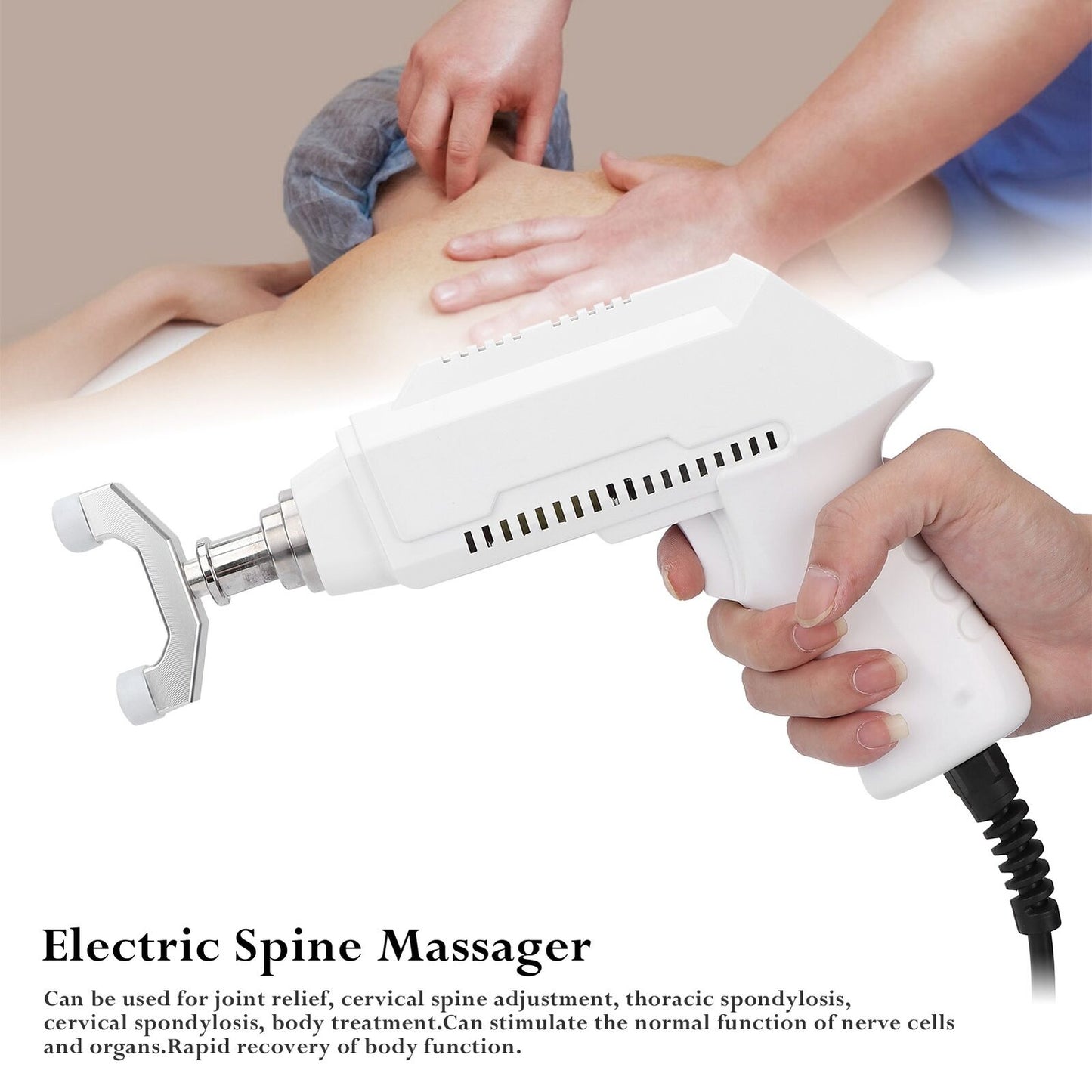 new Electric Spine Massager Complete Relax Corrector Massage Gun(UK Plug) HGF koeek - KOEEK