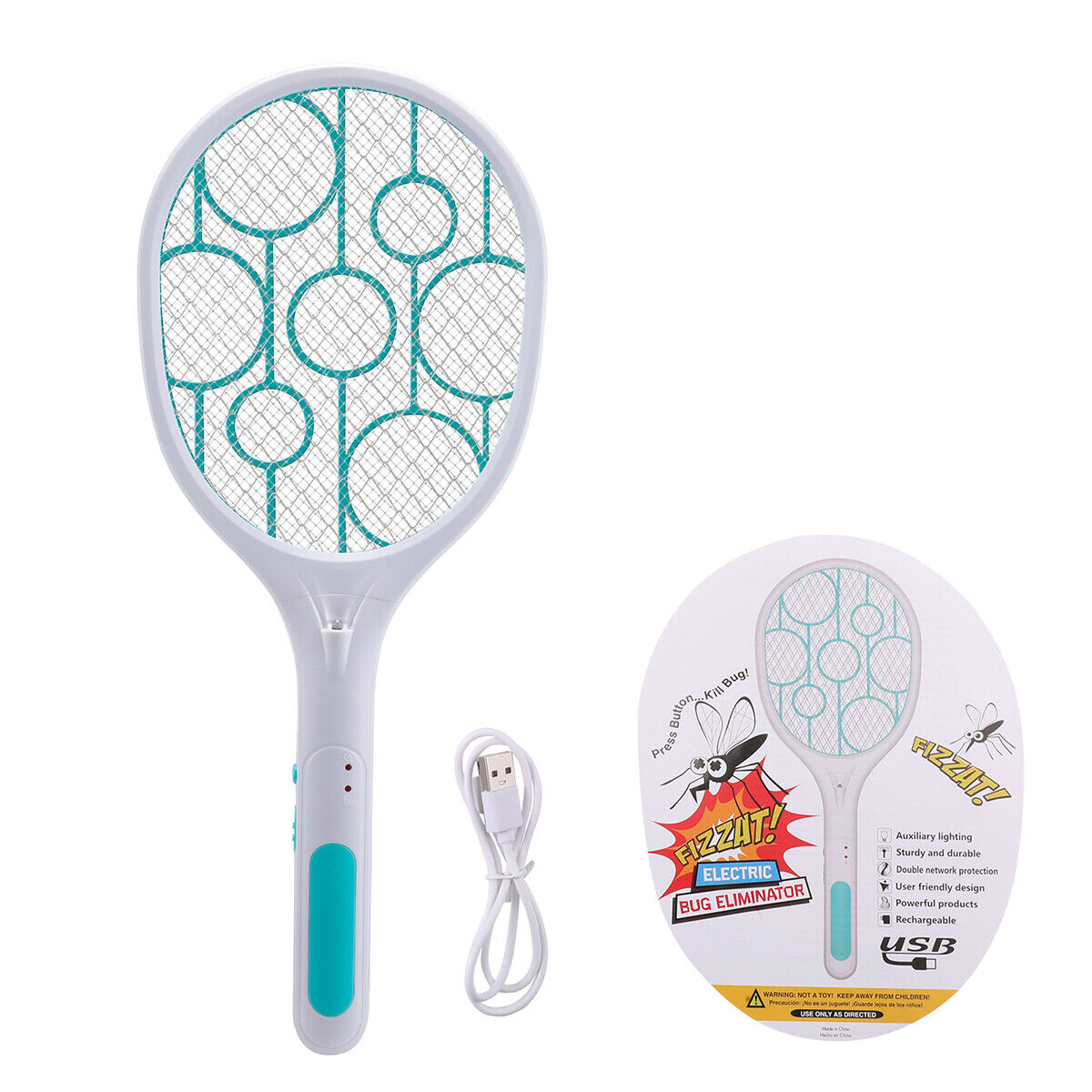 ny Raqueta Bug Insect Zapper Para Mata Mosquitos Electrica Genopladelige De Insectos