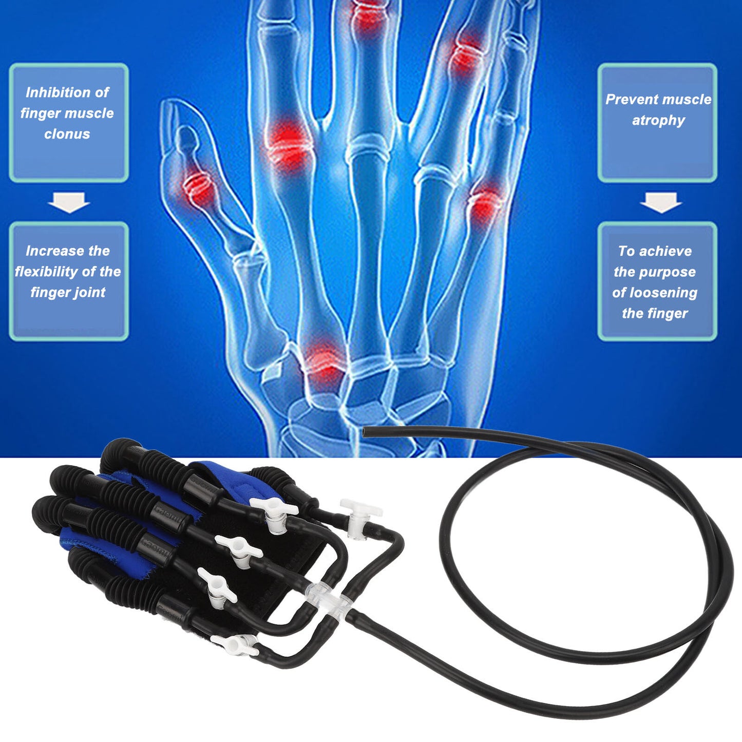 new Children Finger Rehabilitation Robot Replacement Glove Resin Fiber Gas Valve Fin koeek - KOEEK