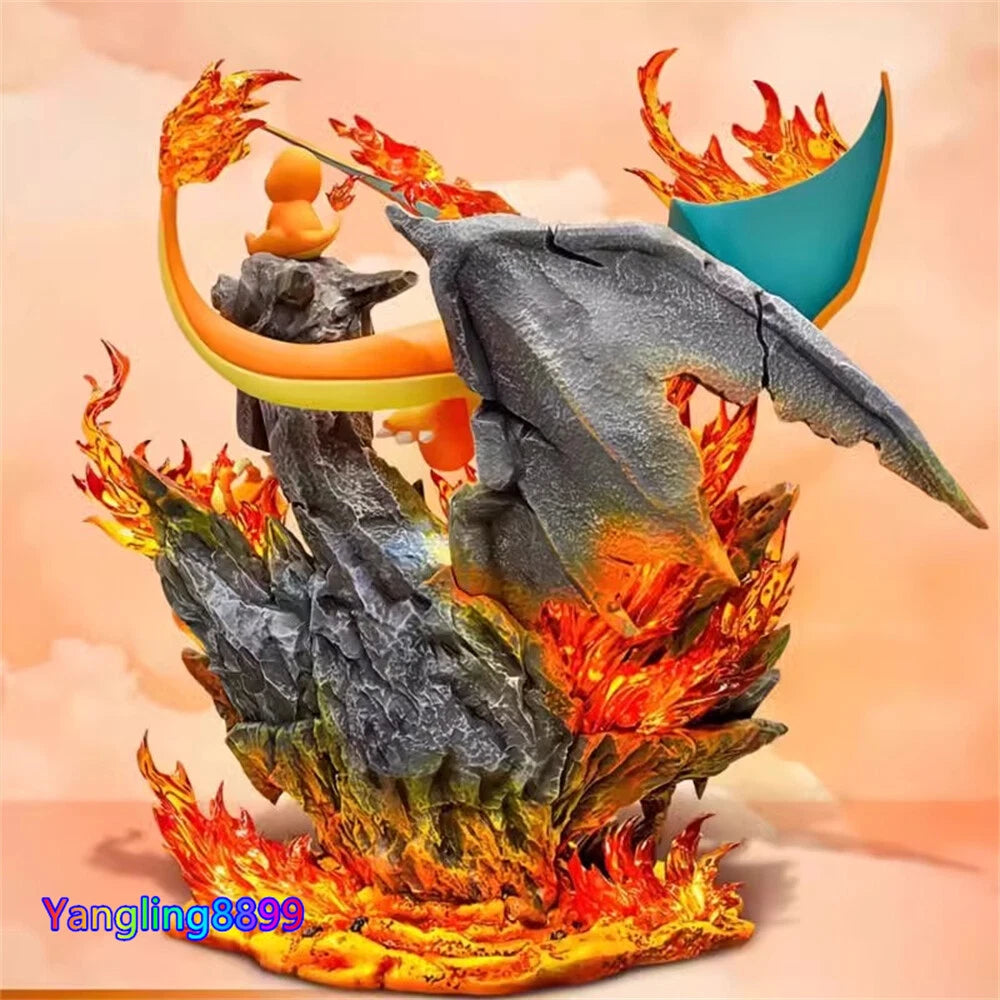 Japan Anime Figure Statue Vally Charizard Model Fire Family Bucket Toy Collectio 07FC0E-D4 - KOEEK
