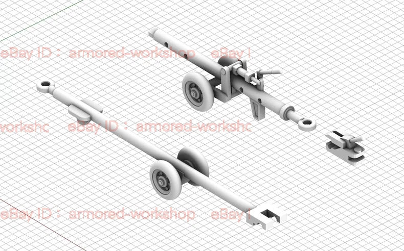 3D Printed 1/72 Aircraft helicopter support pole kit Unpainted 07FC0E-D4 - KOEEK