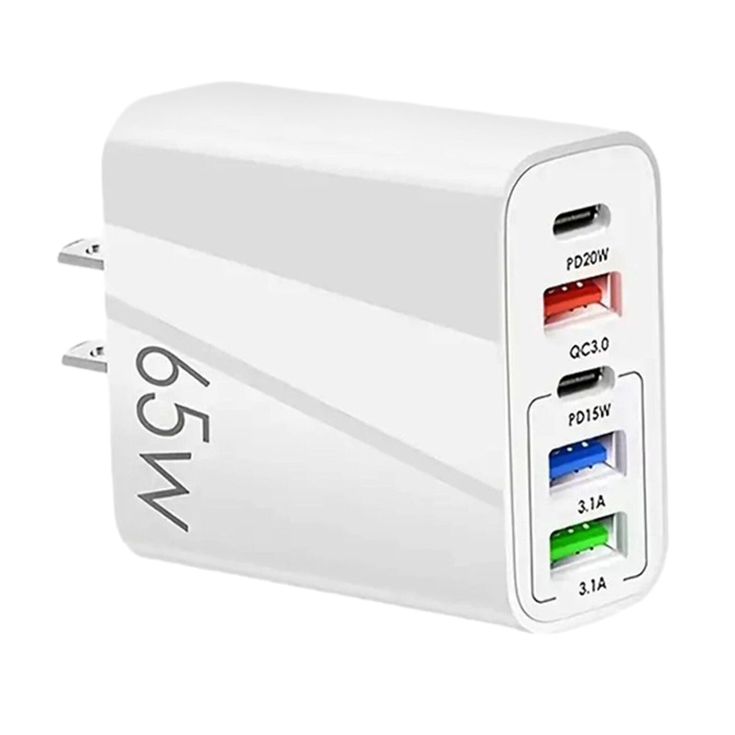 new 65W Charger Fast Charging Station 2type c PD+3USB Lightweight Portable Charger koeek - KOEEK