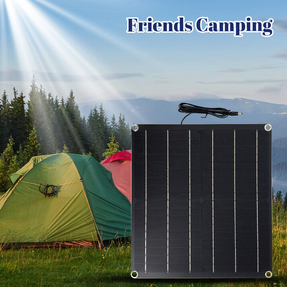 ny 50W 18V Monokrystallinsk Solpanel Opladning Camping Hjemmebåd 100A Controller