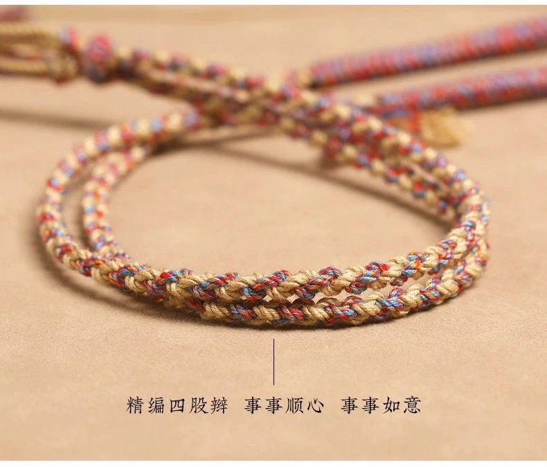 Tibetan Style Handmade Braided Cotton Necklace Cord Pendant String Women 07FC0E-D4 - KOEEK