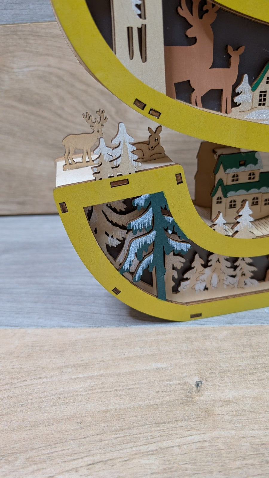 Anthropologie Wonder Scene Xmas Monogram S Christmas Light Up Battery Powered ANTHROPOLOGIE - KOEEK