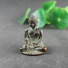 Exquisitely Chinese Bronze Handcarved Shakyamuni Buddha Statue Home Ornament 07FC0E-D4 - KOEEK
