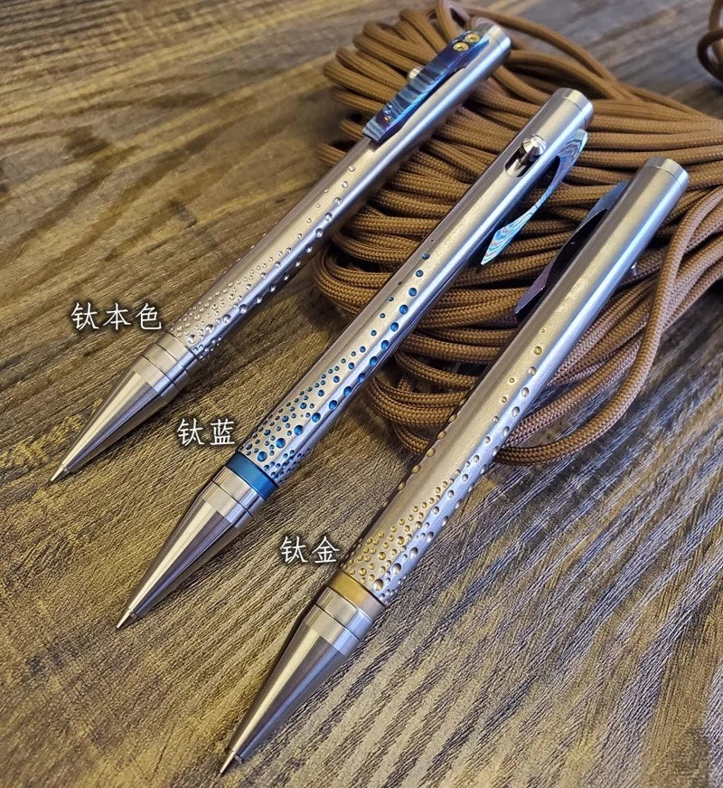Titanium Alloy Pocket Mechanical Pencil Student Drawing Pens Office Stationery 07FC0E-D4 - KOEEK