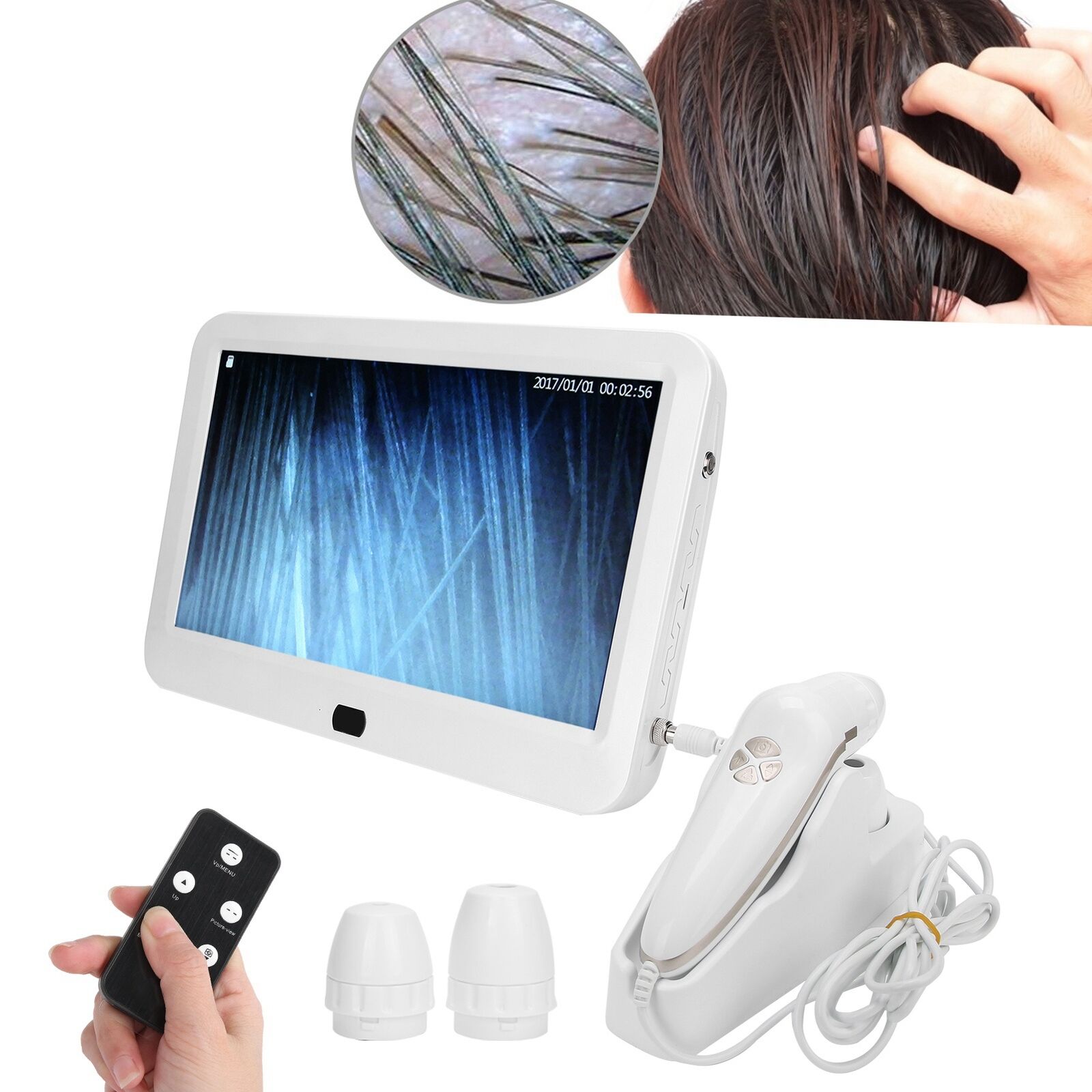 new 15.6inch Hair Follicle Analyser Machine Digital Scalp Detector (UK Plug ) HGF koeek - KOEEK