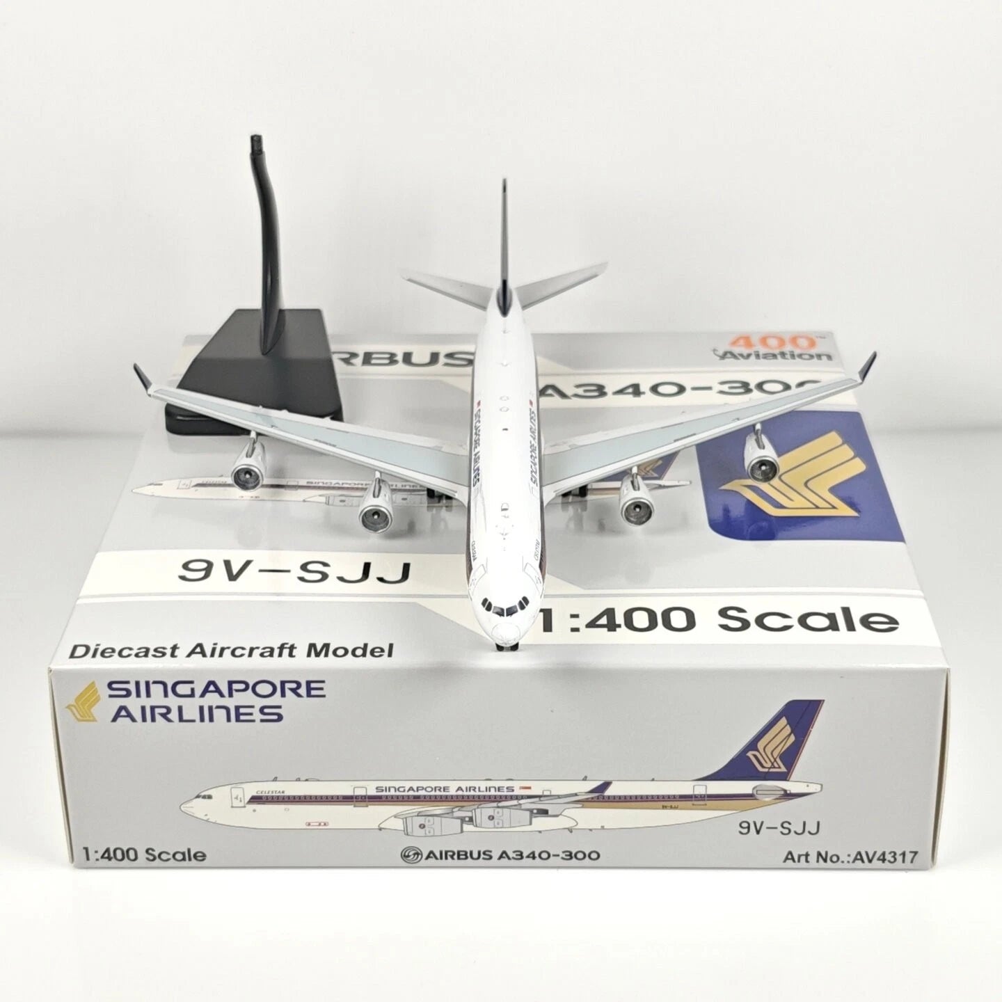 1:400 Singapore Airlines Airbus A380 "9V-SKL" 4646 Alloy Airplane Model 07FC0E-D4 - KOEEK