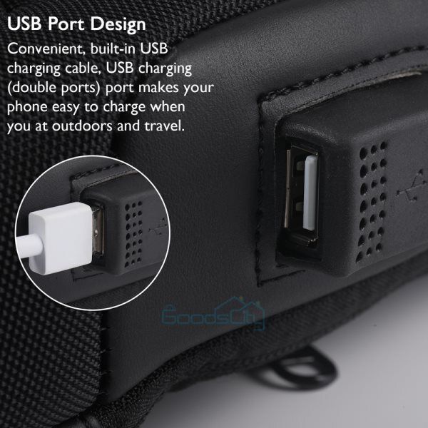 ny Bolso De Hombro Con Puerto USB Para Hombre Casual Mochila Impermeable Antirrobo