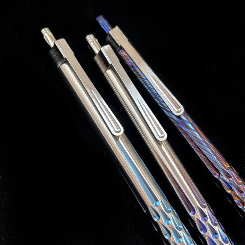 Titanium Pocket BallPoint Pen Signature Writing Pen Business Office EDC Pen 07FC0E-D4 - KOEEK