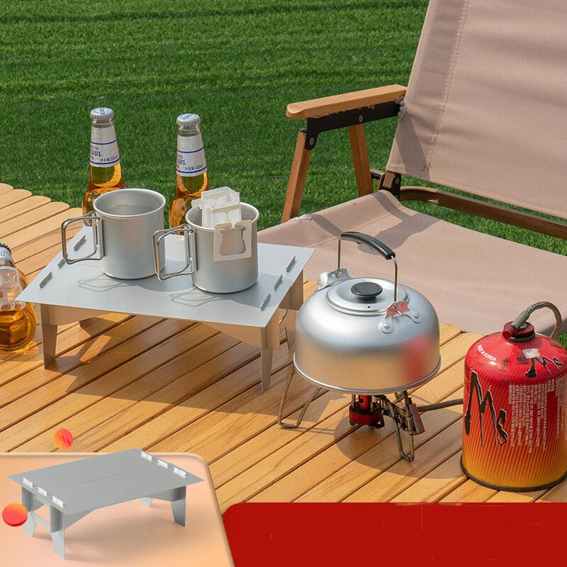 1pc Mini Portable Aluminium Alloy Folding Table Outdoor Camping BBQ Picnic 07FC0E-D4 - KOEEK