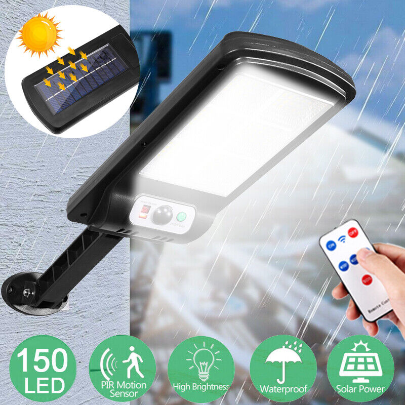 ny 1200000lm LED Solar Flood Light Security Bevægelsessensor Udendørs Yard Street Wall