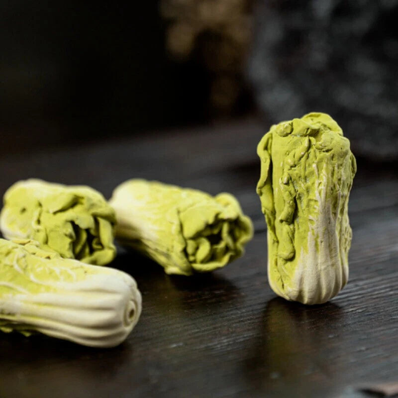 Purple Clay Chinese Cabbage Tea Pet Ornament from Yixing 07FC0E-D4 - KOEEK