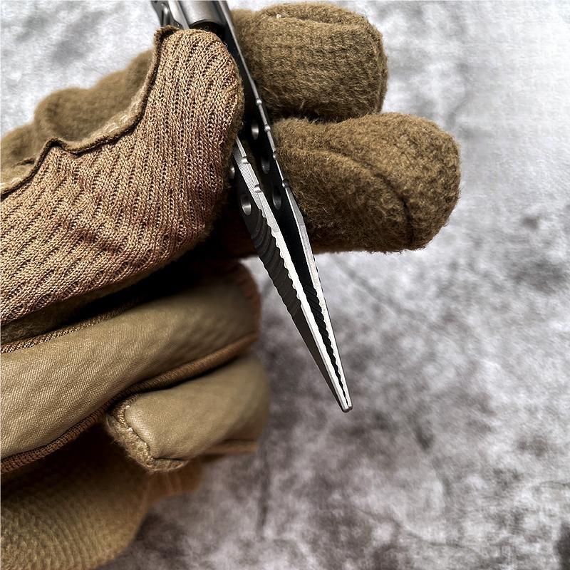 EDC Titanium Alloy CNC Tweezer Portable Antiskid Outdoor Pocket camping Tool 07FC0E-D4 - KOEEK