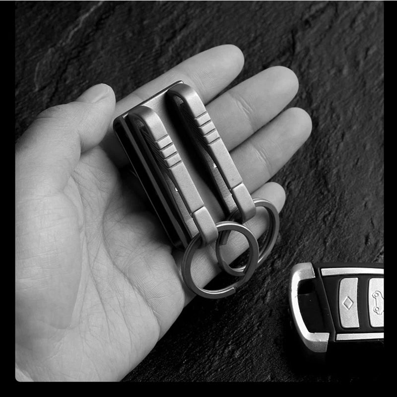 Titanium Alloy Quick Buckle Detach Belt Waist Hanging Men Car Keychain Key Ring 07FC0E-D4 - KOEEK