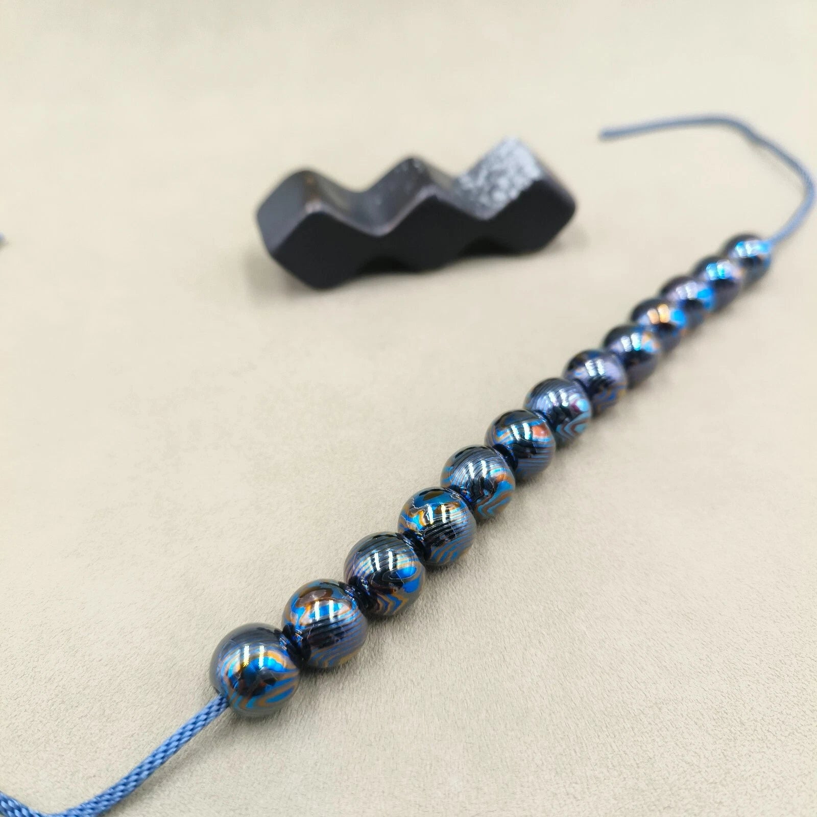 Zirconium Damascus Timascus Paracord Beads Knife Beads Bracelet Bead Zircuti 07FC0E-D4 - KOEEK