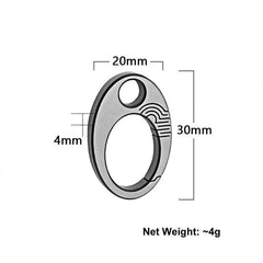 Mini Titanium Alloy Keychain Carabiner key pendant Belt Waist Hanging Buckle EDC 07FC0E-D4 - KOEEK