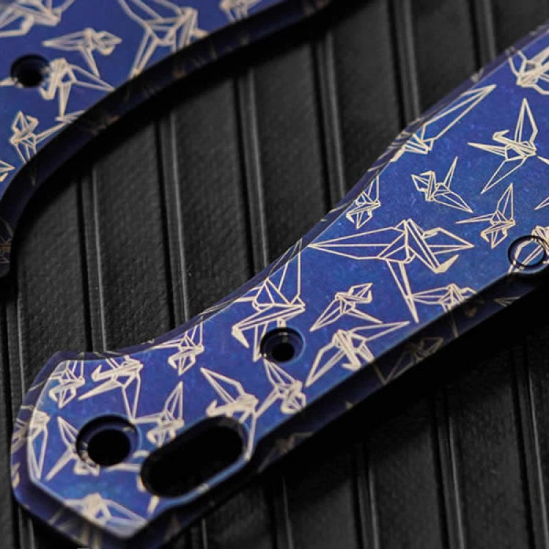 1 Pair TC4 Titanium Unibody Spine Scales for Benchmade Griptilian 551 Knives 07FC0E-D4 - KOEEK
