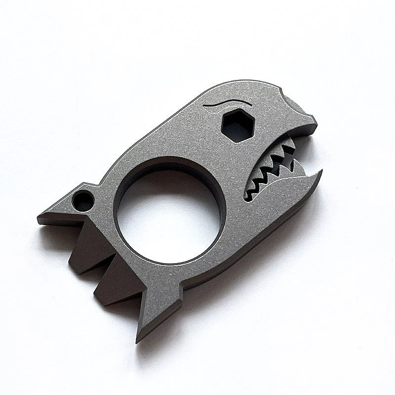 Titanium alloy Shark - Zirconium EDC multi-purpose tool Window breaker pry bar 07FC0E-D4 - KOEEK