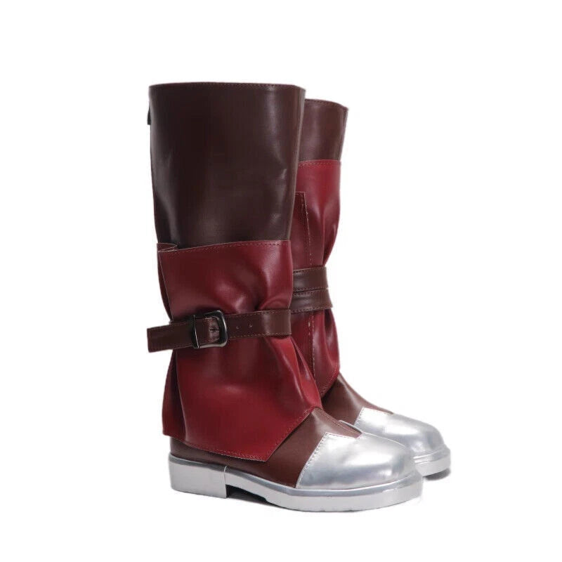 Game LOL Arcane: League of Legends Zaun Ekko Cosplay Shoes Zipper PU Long Boots 07FC0E-D4 - KOEEK