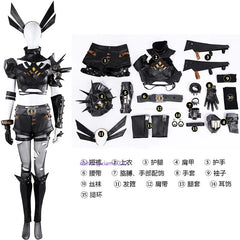 Marvel Rivals Magik‌ Cosplay Costume Outfit Halloween Women's Dress Full Set 07FC0E-D4 - KOEEK