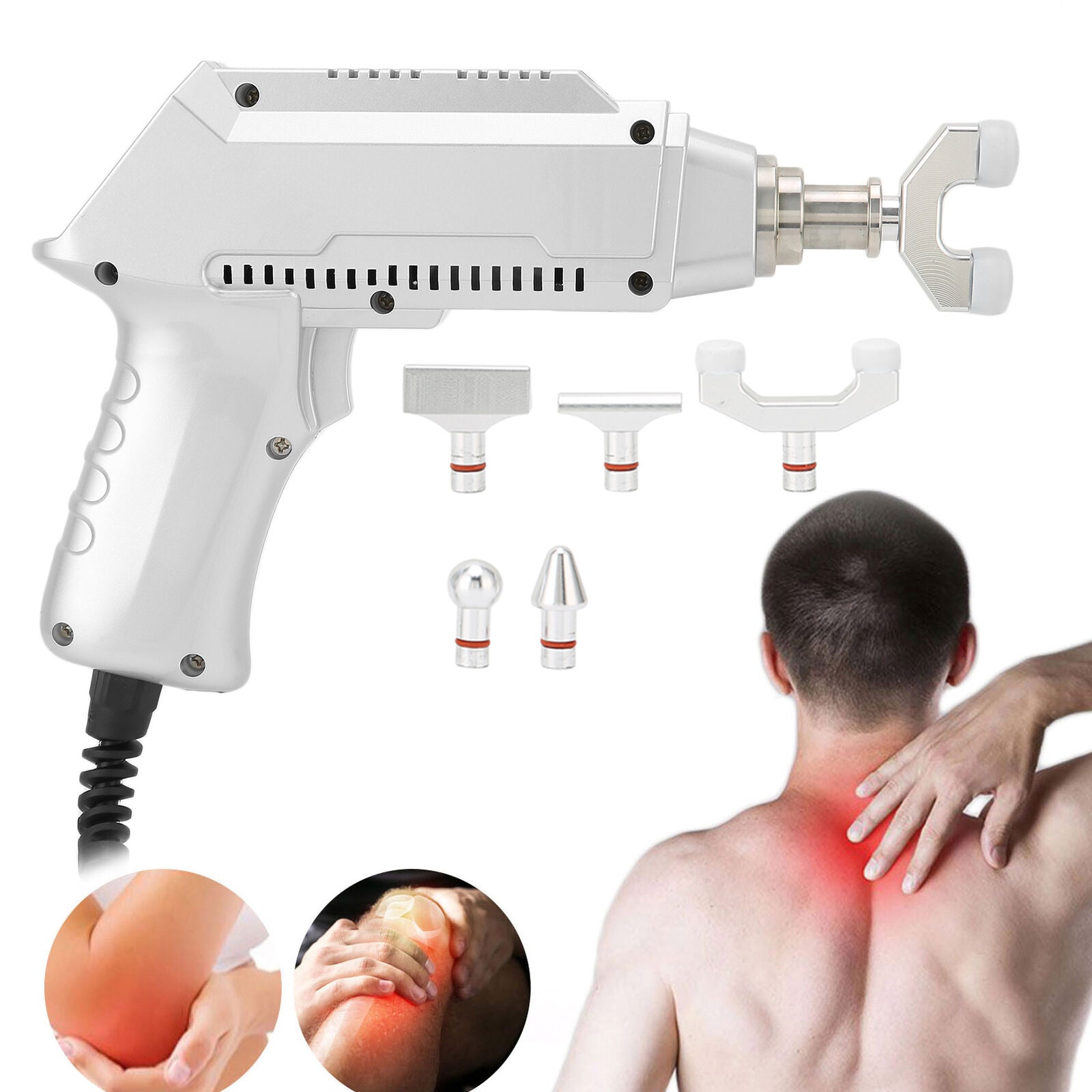 new Electric Spinal Chiropractor Massager Corrector Gun For Relaxation(EU Plug) HGF koeek - KOEEK