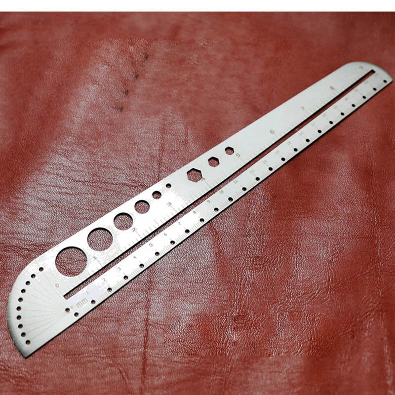 EDC Titanium Alloy Ruler Stainless Steel Portable Outdoor Compasses Tools 07FC0E-D4 - KOEEK