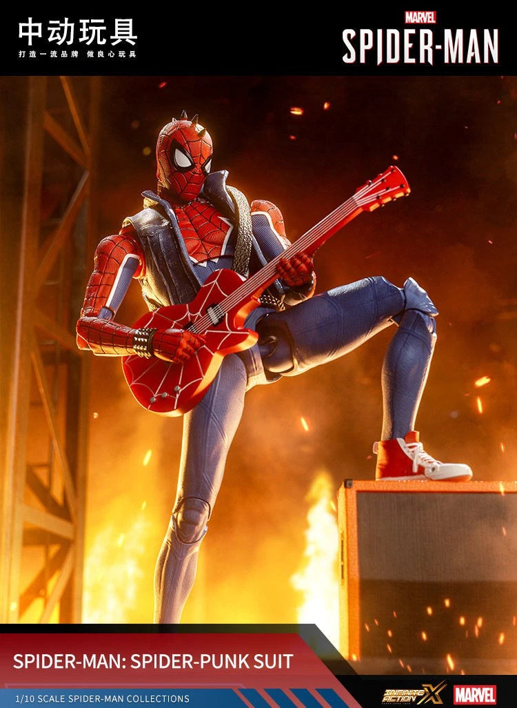ZD Toys Marvel's Spider-Man Spider-Punk Suit 7" Action Figure in Stock 07FC0E-D4 - KOEEK