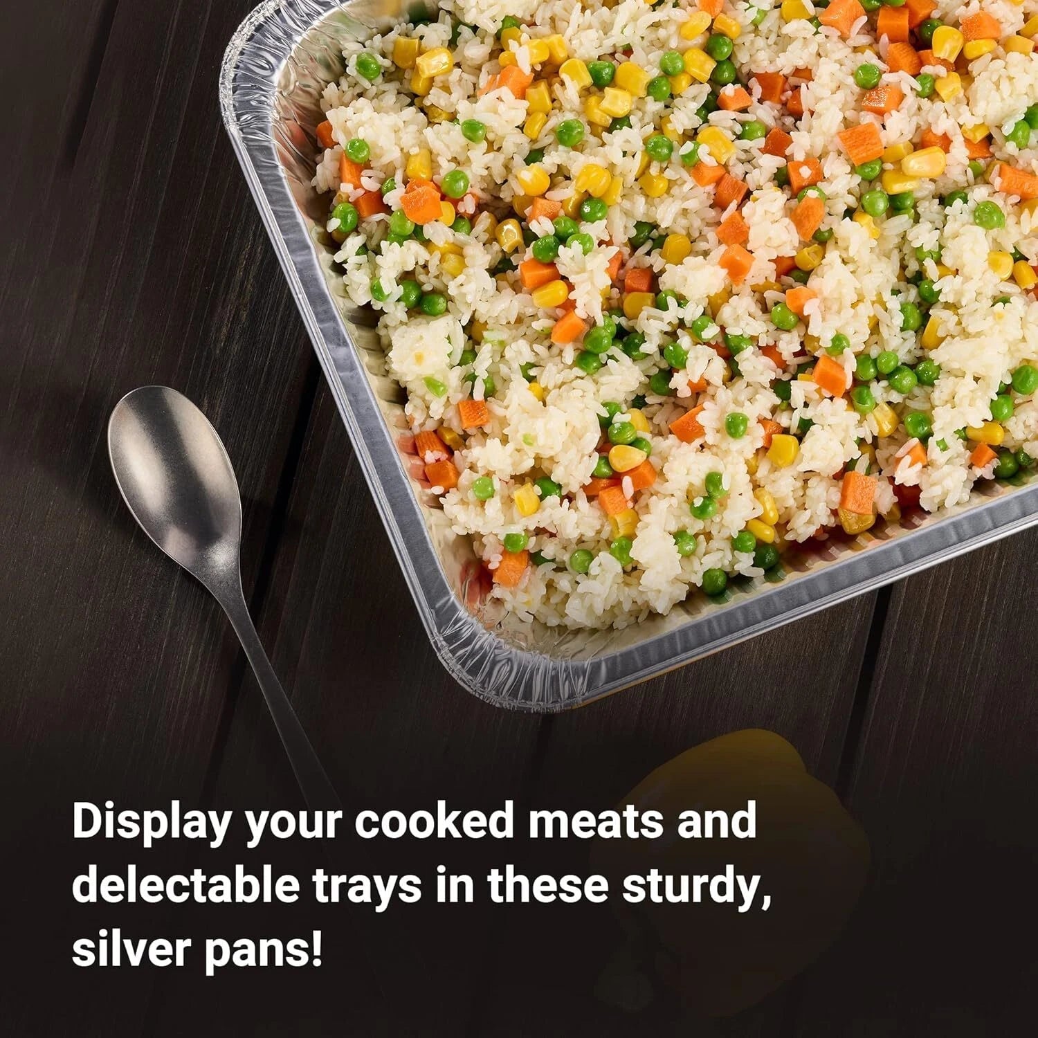 Half Size Aluminum Pans, 9X13,Extra Heavy Duty Disposable Baking Pans (100 Pack) 07FC0E-D4 - KOEEK