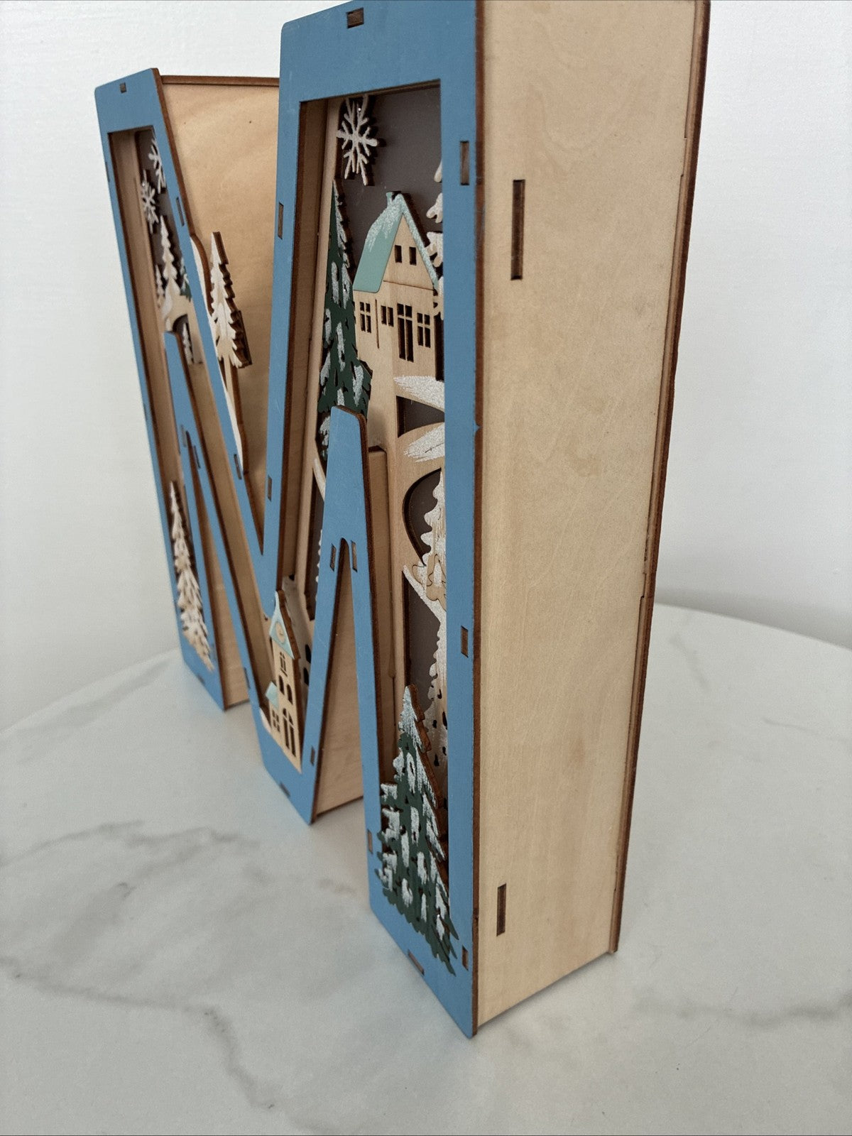 Anthropologie Wonderland Scene Letter M Monogram Christmas Fairy Light Decor ANTHROPOLOGIE - KOEEK