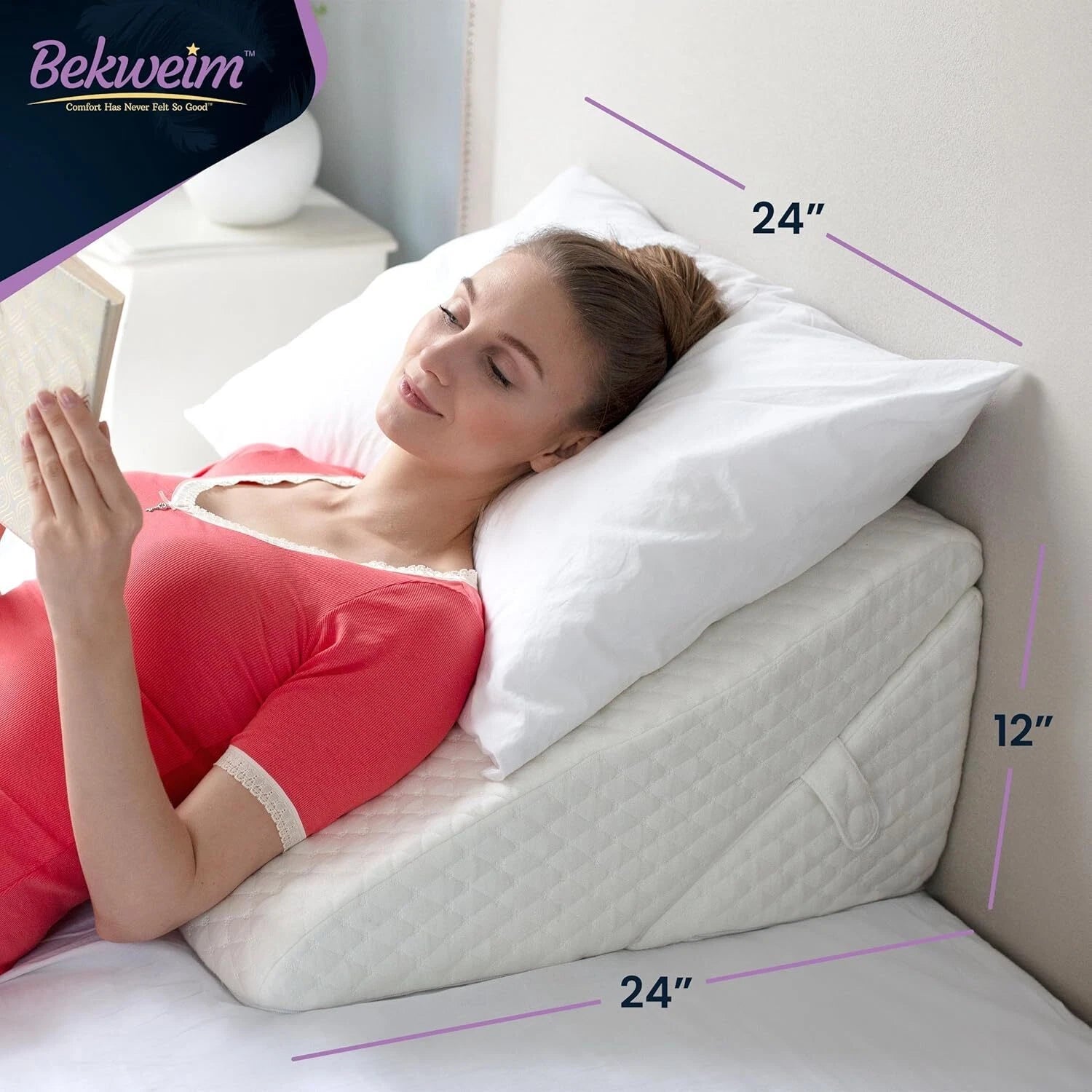 Adjustable Wedge Pillow for Sleep - For relief of sleep apnea, 07FC0E-D4 - KOEEK