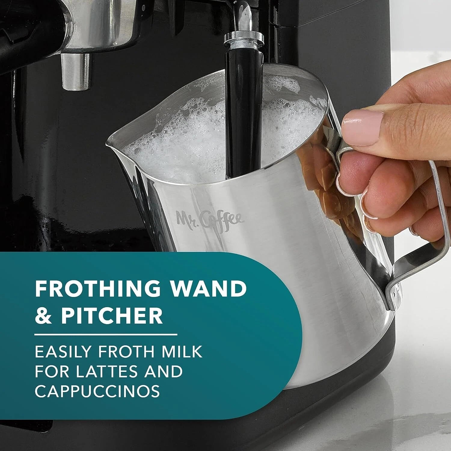 4-Stage Steam Espresso, Coffee Maker with Stainless Steel Frothing Pot 07FC0E-D4 - KOEEK