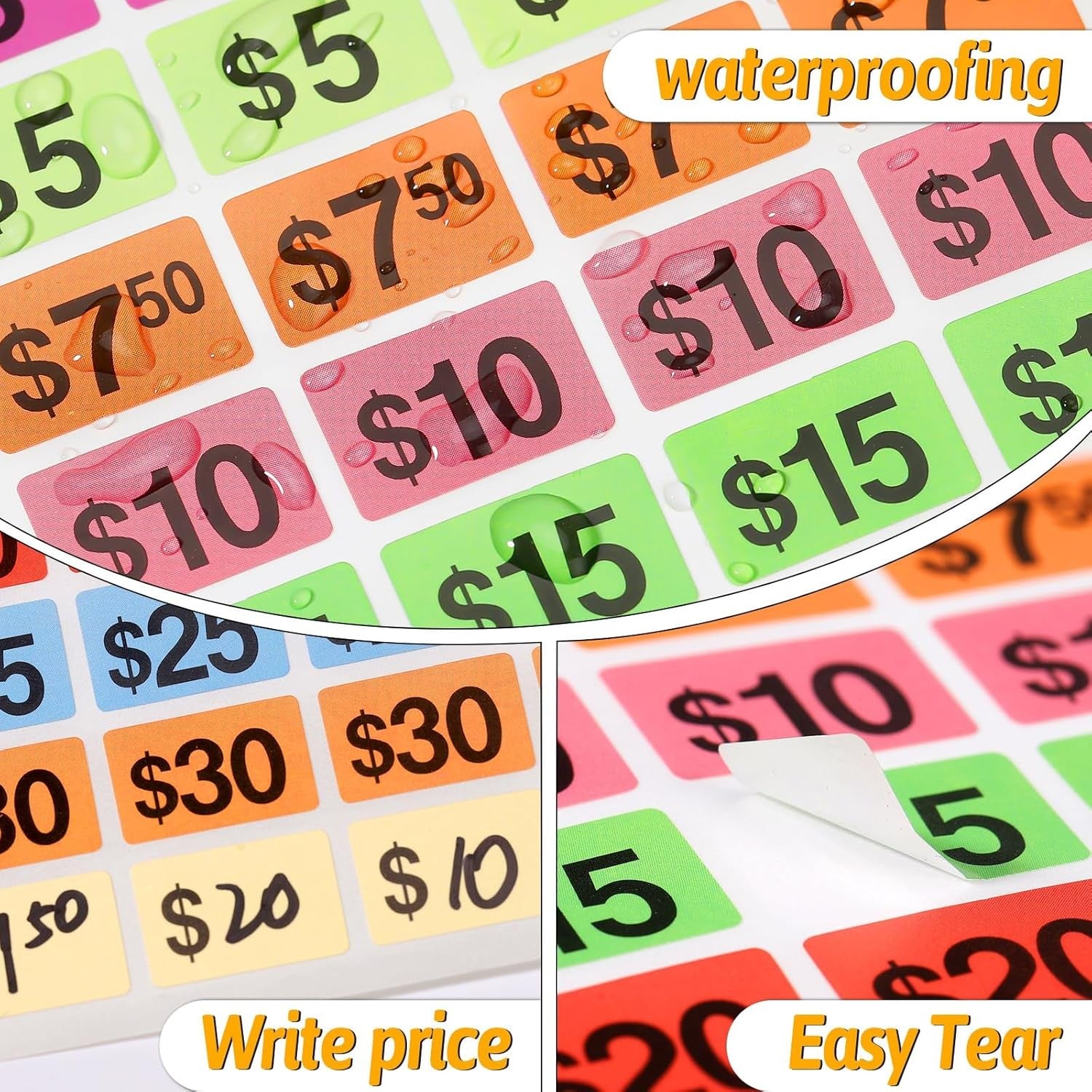 new 5460 Pcs Garage Sale Stickers, X Yard x 3/4", Multicolor 07FC0E-D4 - KOEEK