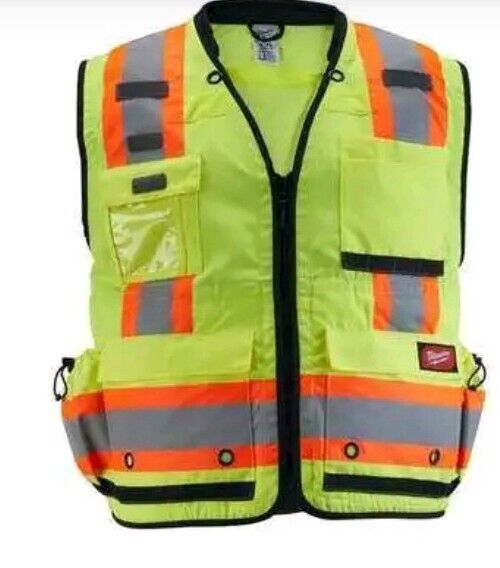 ny Milwaukee Class 2 Surveyor's High Visibility Gul sikkerhedsvest -