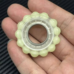Creative Metal Punk Fidget Ring Fashionable and Novel Buddha Beads Fidget Toy 07FC0E-D4 - KOEEK