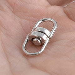 Metal Double Ended Key Chain Link Swivel Ring Connector Silver Tone 37pcs 07FC0E-D4 - KOEEK