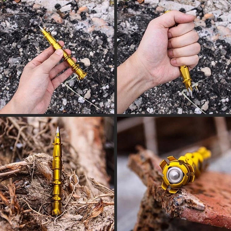 EDC Aluminium Alloy Ballpoint Pen Signature Pen Portable Outdoor Travel Pen 07FC0E-D4 - KOEEK