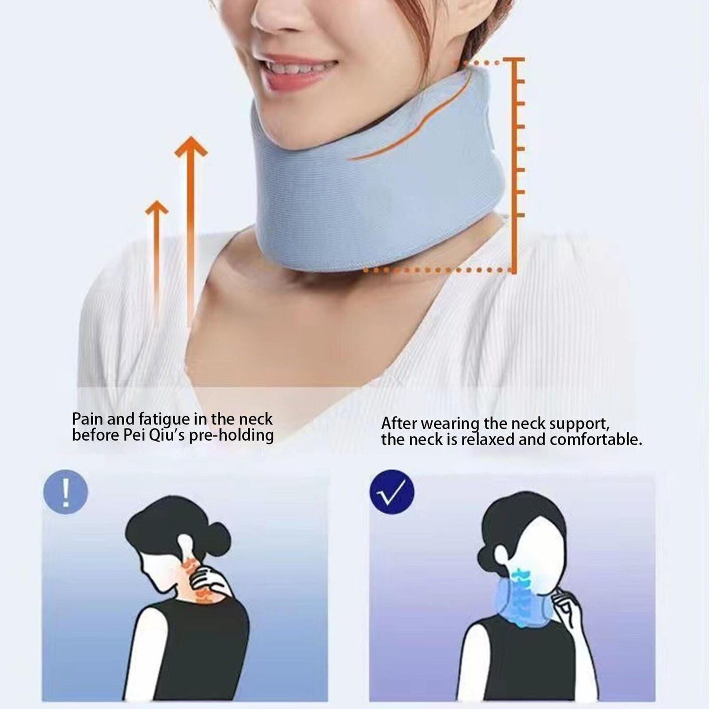 new Neck Brace Anti-Snoring For Sleeping Neck Pain and Support Adjustable Collar koeek - KOEEK