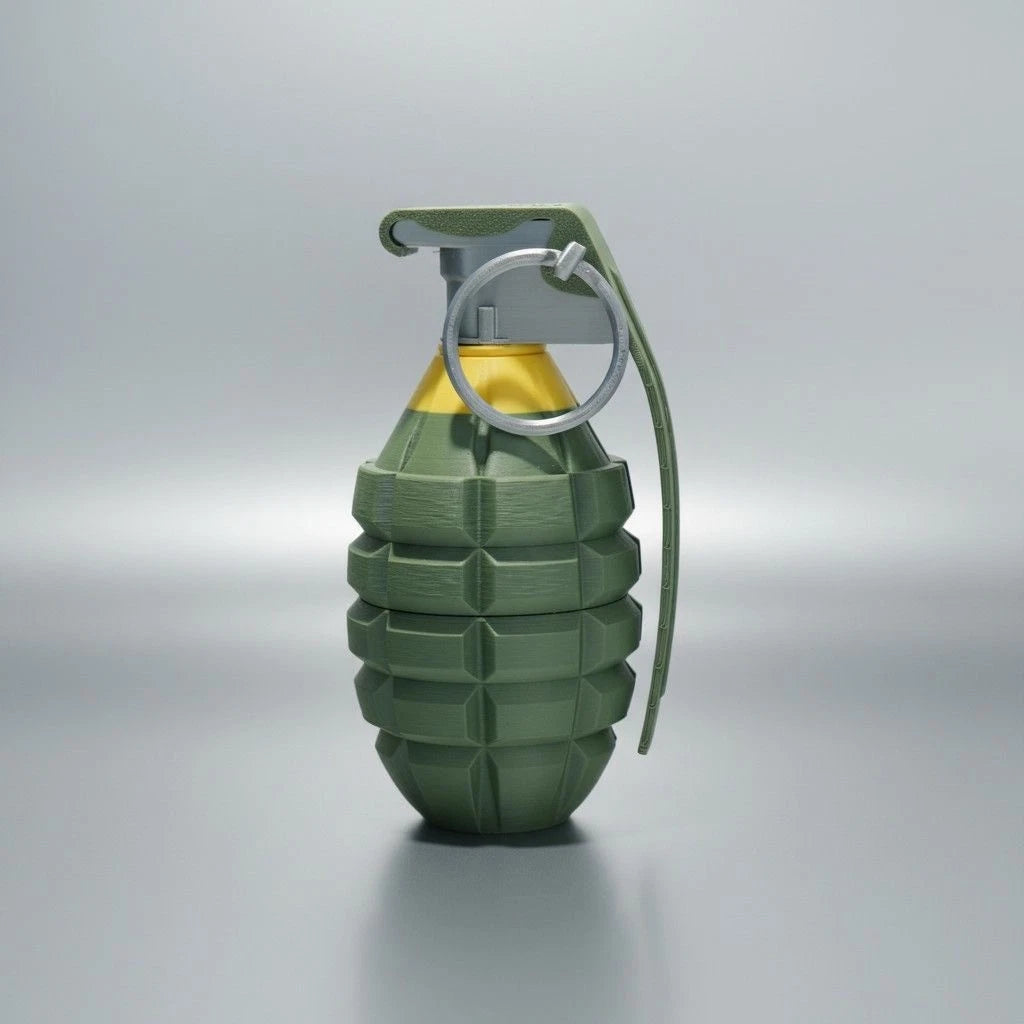 US Hand Grenade Pen Holder 3D Printed Openable Desktop Display Creative Gift 07FC0E-D4 - KOEEK