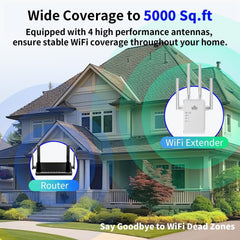 new Spectrum Dual Band 5g 2.4 GHZ Repeater WiFi Extender Signal Booster for Home... 07FC0E-D4 - KOEEK