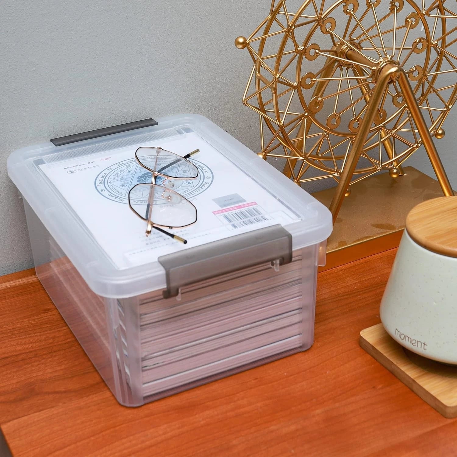 4-piece set of small storage boxes with lids 3.2liter plastic storage containers 07FC0E-D4 - KOEEK