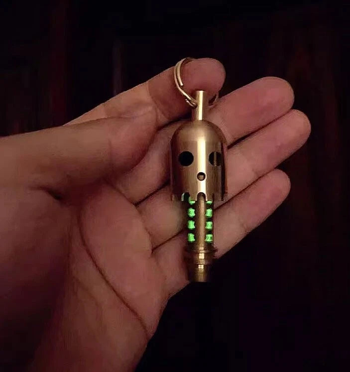 Brass Pendant Ghost Style Umbrella Rope Lanyard Knife Bead DIYAccessories EDC 07FC0E-D4 - KOEEK