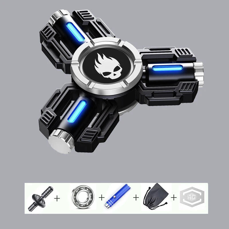 Mechanical Armor Glowing Fidget Spinner EDC Metal Fidget Toys ADHD Hand Spinner 07FC0E-D4 - KOEEK