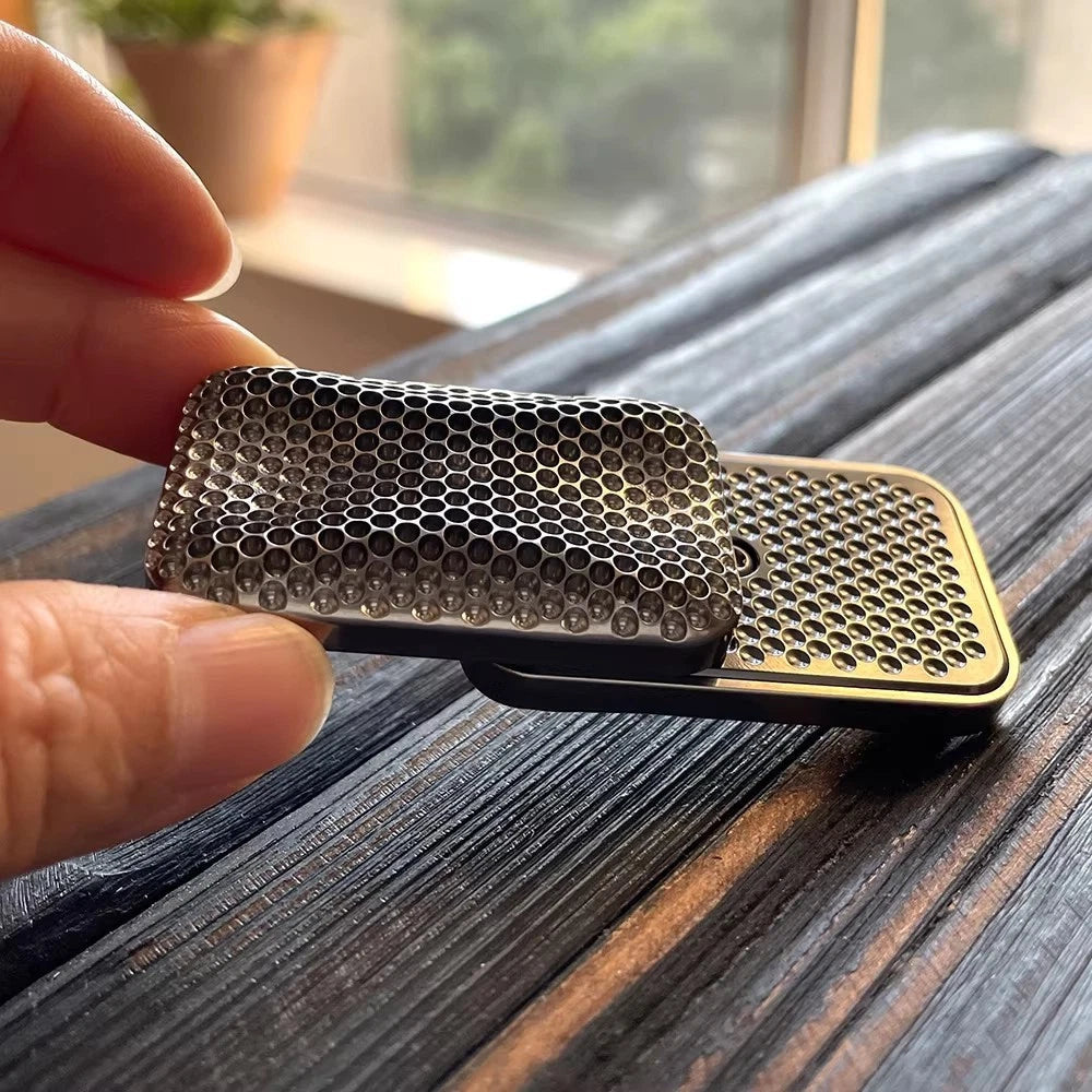 Coral Titanium Zirconium Unlimited Push Mechanical Haptic Slider Fidget Slider 07FC0E-D4 - KOEEK